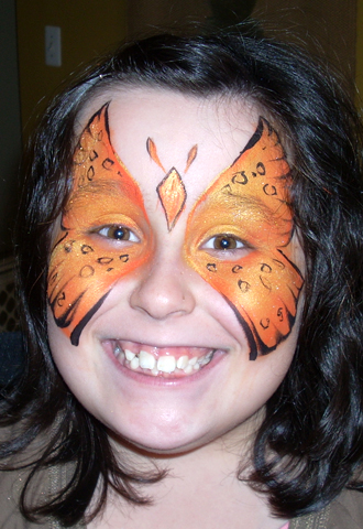 Cheetah Butterfly Face Painting